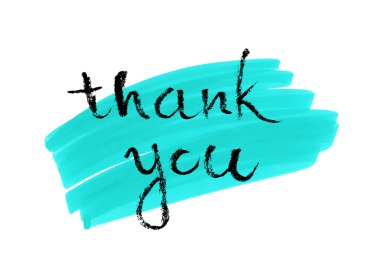 Teşekkür kartı, mürekkep el yazısı. Soyut işareti şeklini.