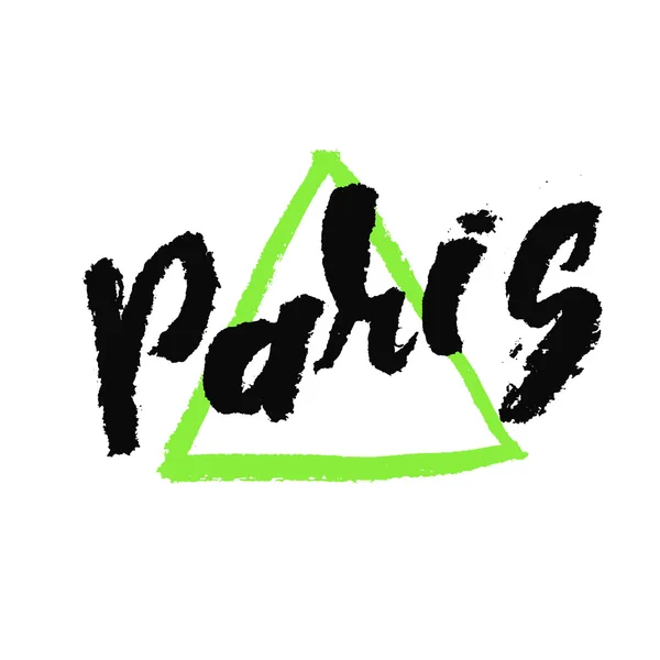 Logo ou carte Paris, lettrage à l'encre . — Image vectorielle