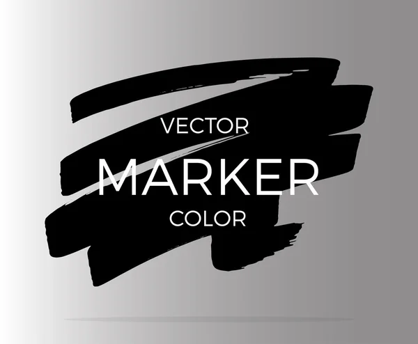 Vector dark stripes drawn with markers. — Stock Vector