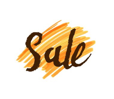 Satılık el yazı işaret tasarım şablonu.