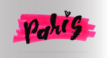 Paris, mürekkep el yazı.