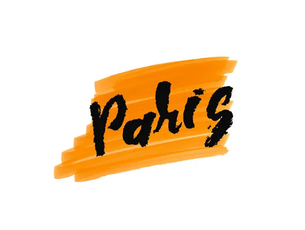 Paris. As letras desenhadas à mão. Letras e desenho tipográfico . — Vetor de Stock