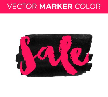 Sale lettering, black Friday sale black tag, banner, advertising, vector illustration