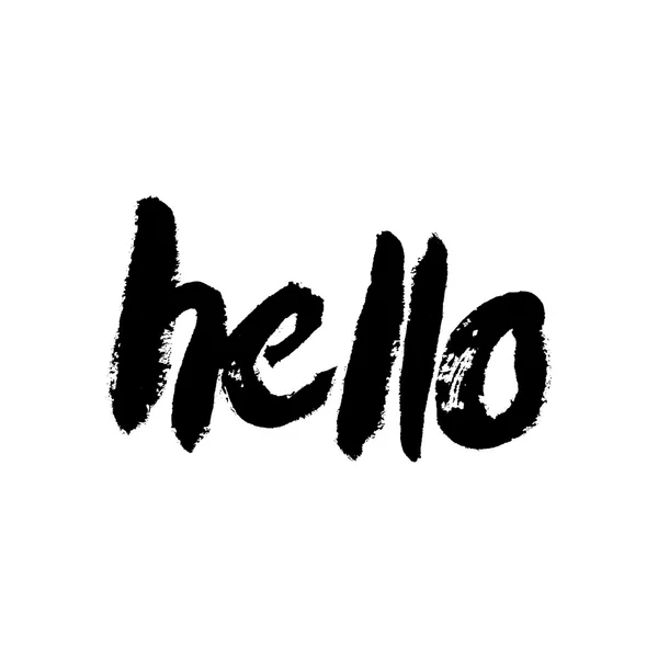Hello, písmo ruky. Kaligrafie vektoru — Stockový vektor