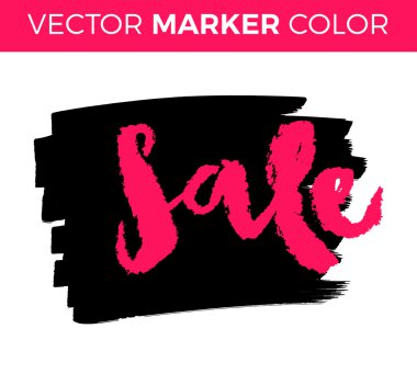 Sale lettering, black Friday sale black tag, banner, advertising, vector illustration