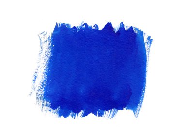 Menekşe Mavi suluboya elle çizilmiş kağıt doku beyaz arka plan üzerinde yuvarlak leke izole. Su damla tasarım öğesi afiş, yazdırma için