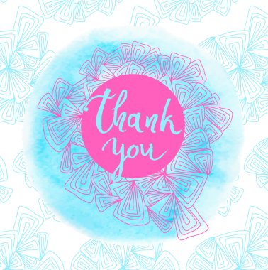 Teşekkür mesajı, tank size mesaj. Vektör çizimi.