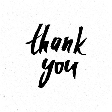 Teşekkür ederim vektör çizim, izole üzerinde beyaz arka plan yazı koyu fırça kalem el yazısı