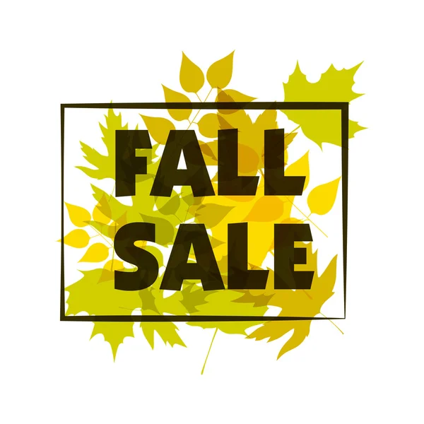 Autumn seasonal sale banner design. Fall leaf. Vector illustration — Stock Vector