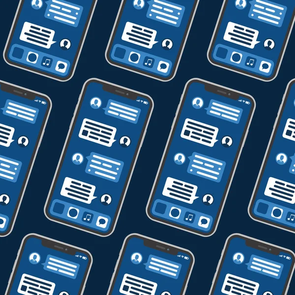 Σύνθεση Διαλόγων Χρήση Φυσαλίδων Δειγμάτων Smart Phone Chat Sms Πρότυπο — Διανυσματικό Αρχείο