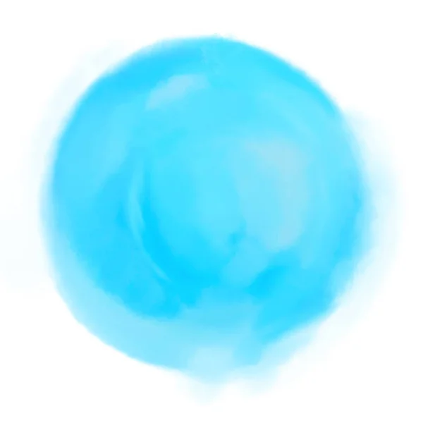 Aquarelle Bleu Abstrait Éclaboussure Sur Fond Blanc Couleur Pastel Pour — Photo