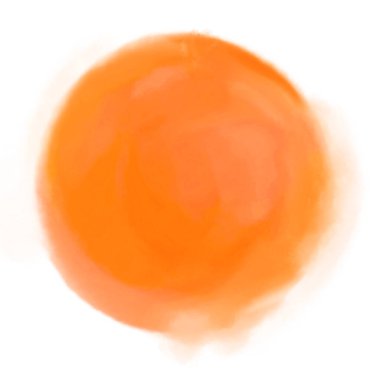 Beyaz arka planda soyut turuncu suluboya sıçraması. Pankart için pastel renk, dekorasyon, fırça darbesi. Suluboya arkaplanı.