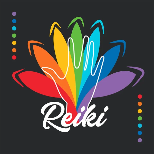Geometria sagrada. Símbolo Reiki. Logotipo do vetor Reiki. Práticas espirituais. —  Vetores de Stock