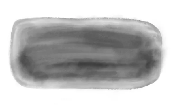 Abstracte zwarte aquarel plons op witte achtergrond. Pastel kleur voor banner, decoratie, penseelstreek. — Stockfoto