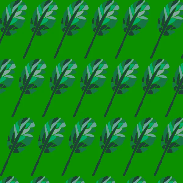 Arbres motif vert — Image vectorielle