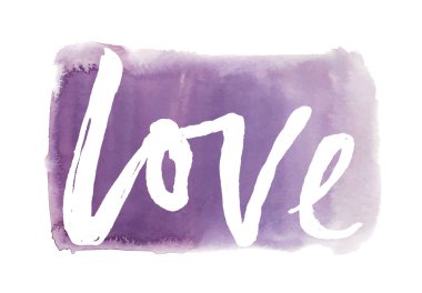 Sulu Boya resimde el vektör Menekşe yazı