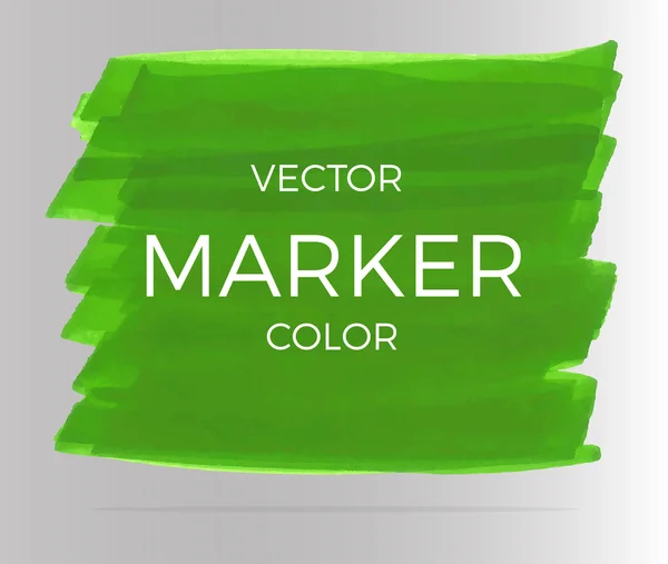 Vektorgrüne Streifen mit Markierungen gezeichnet — Stockvektor