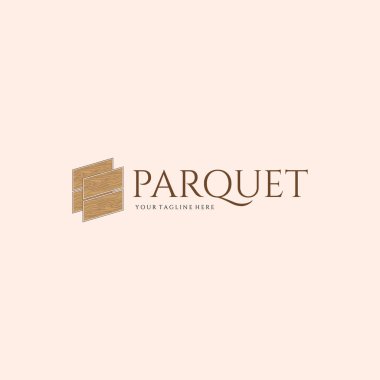 Ahşap Parke Yer Vektörü Çizim Logosu Tasarımı