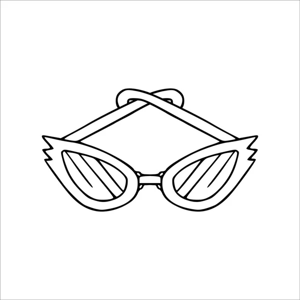 Čmáranice Stylovými Brýlemi Vektorový Izolovaný Ruční Výkres — Stockový vektor