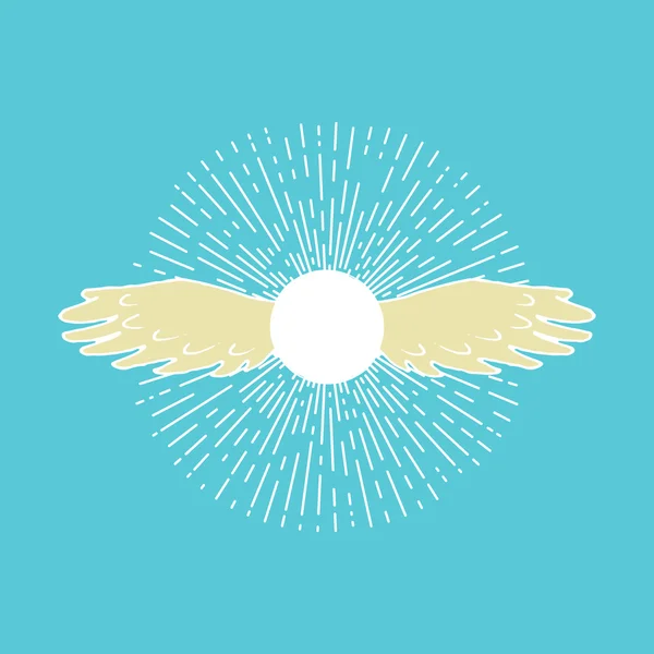 有翼的太阳标志 — 图库矢量图片