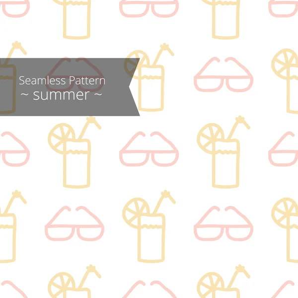 Summer seamless pattern — Stock Vector