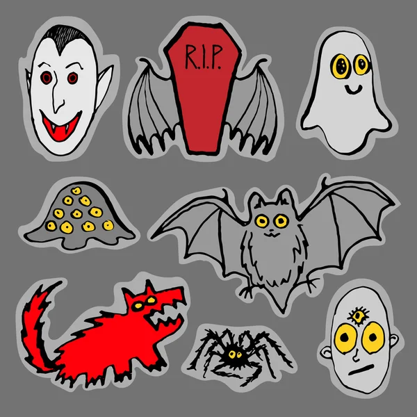Grappige Halloween monsters — Stockvector