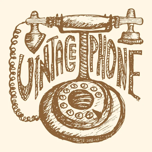 Retro telefon. Vintage — Stock Vector