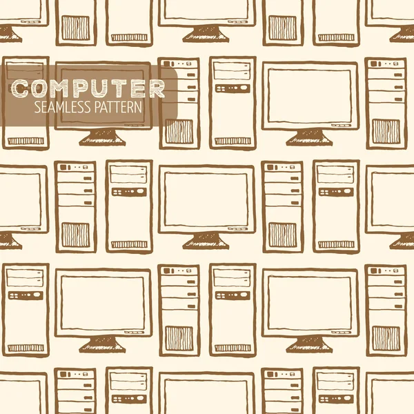 Patrón inconsútil ordenador — Archivo Imágenes Vectoriales
