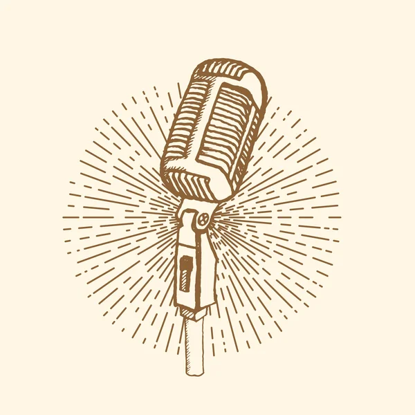 Microphone Vintage style — Stock Vector