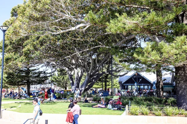 Busselton Jetty Och Stranden Busselton Jetty Den Längsta Timmerstaplade Bryggan — Stockfoto