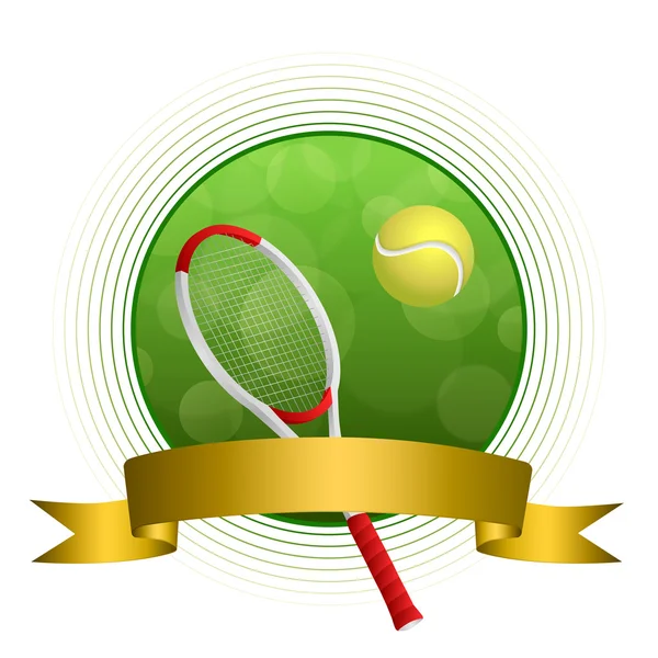 Background abstract green tennis sport ball illustration gold tape circle frame vector