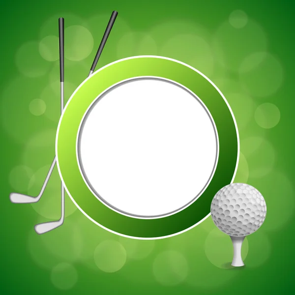Background abstract green golf sport white ball club circle frame illustration vector