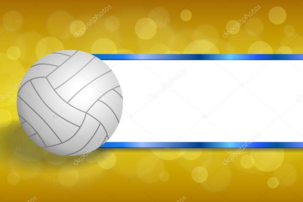 Background abstract volleyball blue yellow ball strips frame ...