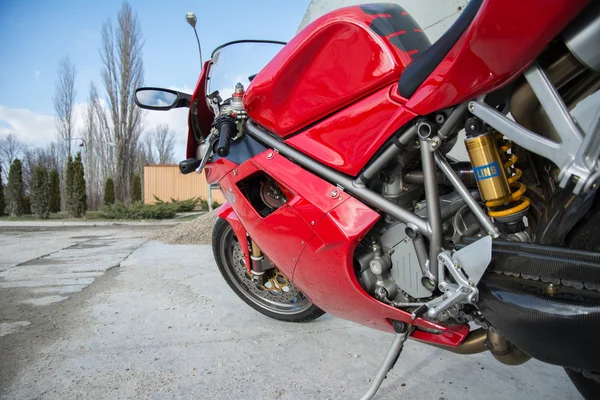 Rote Dukaten 996s Motorrad — Stockfoto