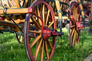 Old carriages in wonderful colors