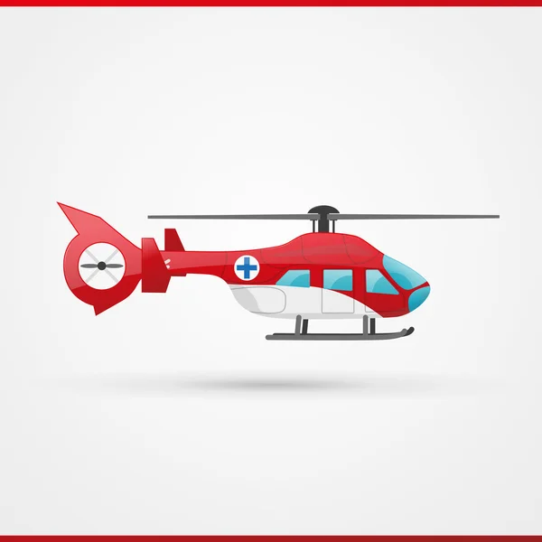 Logotipo do ícone de helicóptero de emergência — Vetor de Stock