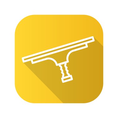 Pencere düz uzun gölge simgesi Temizleme Aracı.