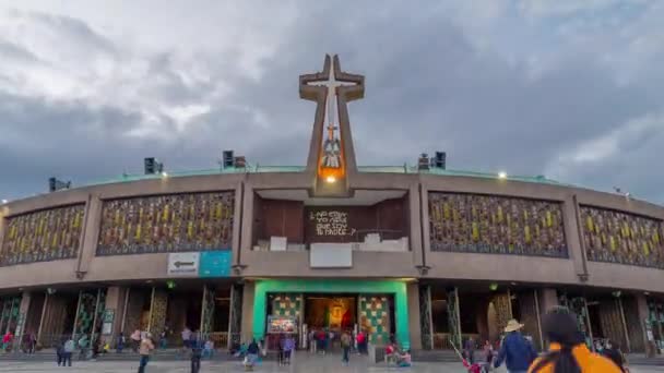 Ciudad México Nov 2020 Hiperlapso Iglesia Llamada Basílica Guadalupe Este — Vídeo de stock