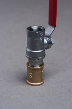 Su vanası Grey Kırmızı saplı