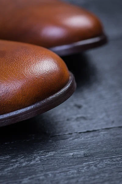 Пара гарне коричневе шкіряне взуття — стокове фото