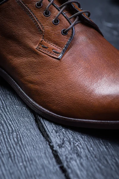 A pair of nice brown leather shoes — Stock Photo, Image