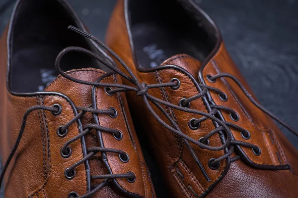 A pair of nice brown leather shoes — Stock Photo, Image