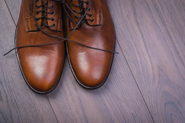 A pair of nice brown leather shoes — Stock Photo, Image