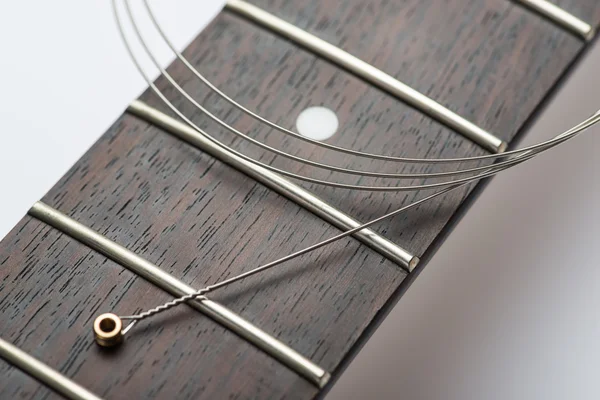 Guitar frets with string — Stock Photo, Image