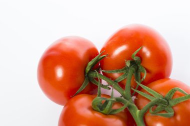 Bir demet taze ve sulu domates izole