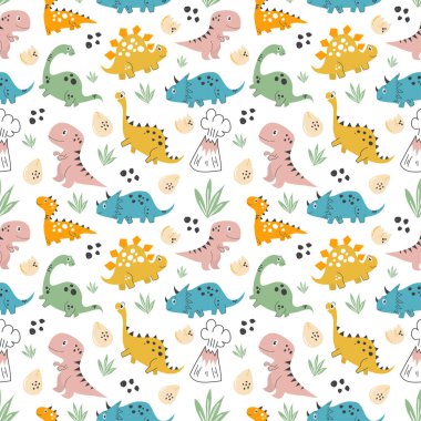 Şirin dinozorlar kavramına sahip çocuk kalıpları