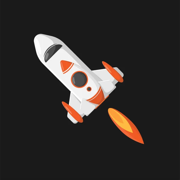 Uzay Roketi Mobil Simgesi — Stok Vektör
