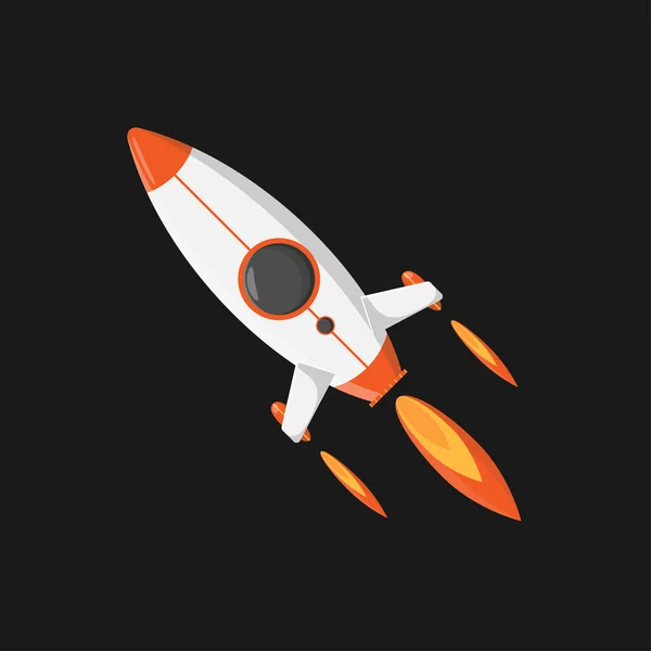 Space Rocket Mobile Icon — Stock Vector