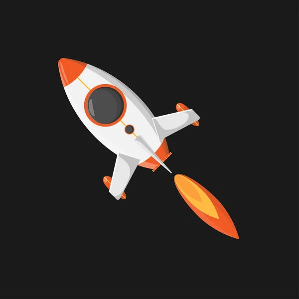 Space Rocketship Mobile Icon — Stock Vector