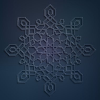 Arapça daire süslü tasarım geometrik desen ornamen